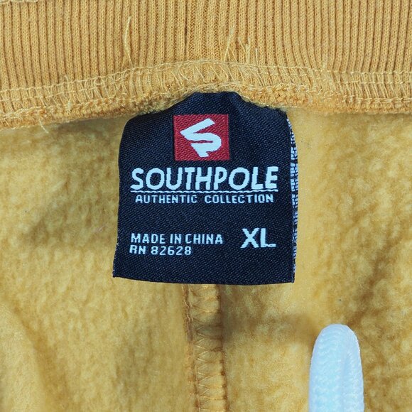 Vintage Southpole Pants Mens Extra Large Yellow Apollo Logo Street Court Joggers - Picture 3 of 13